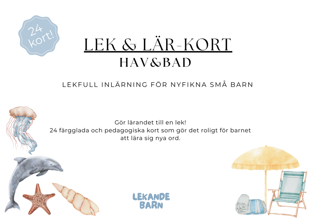 Lek & Lär-kort: Hav & Bad