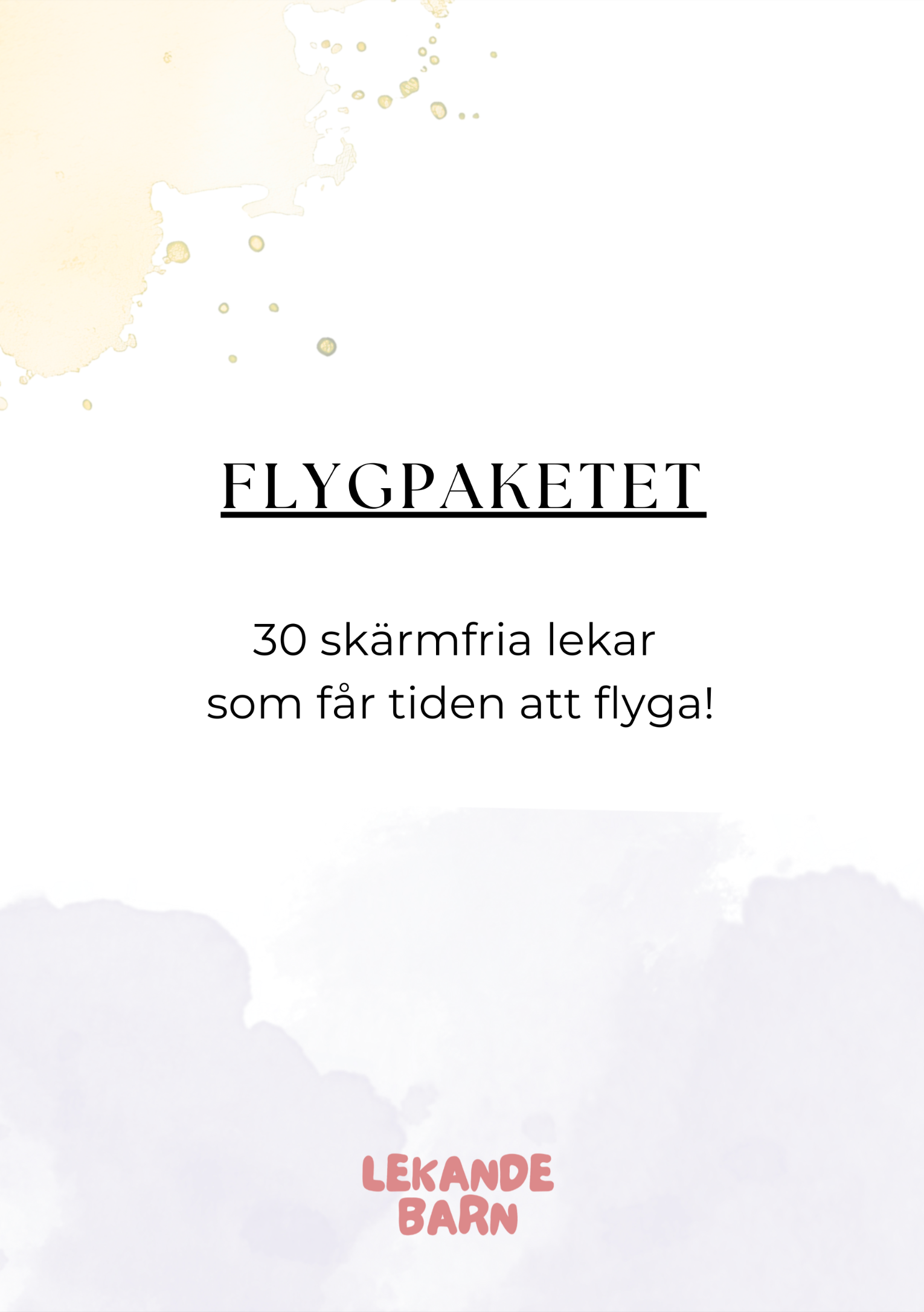 Flygpaketet - 30 skärmfria lekar