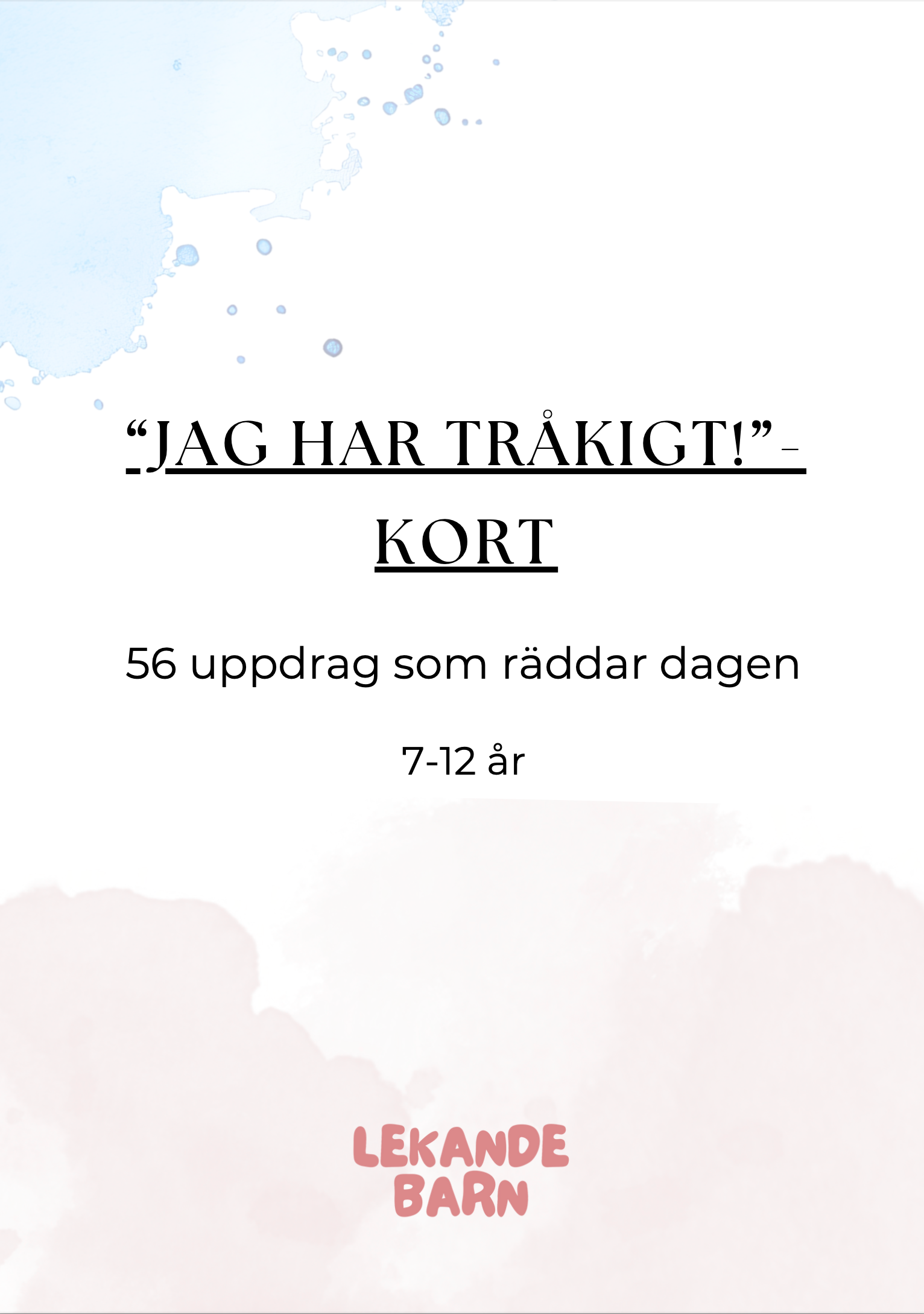 “Jag har tråkigt!”-kort - 56 uppdrag